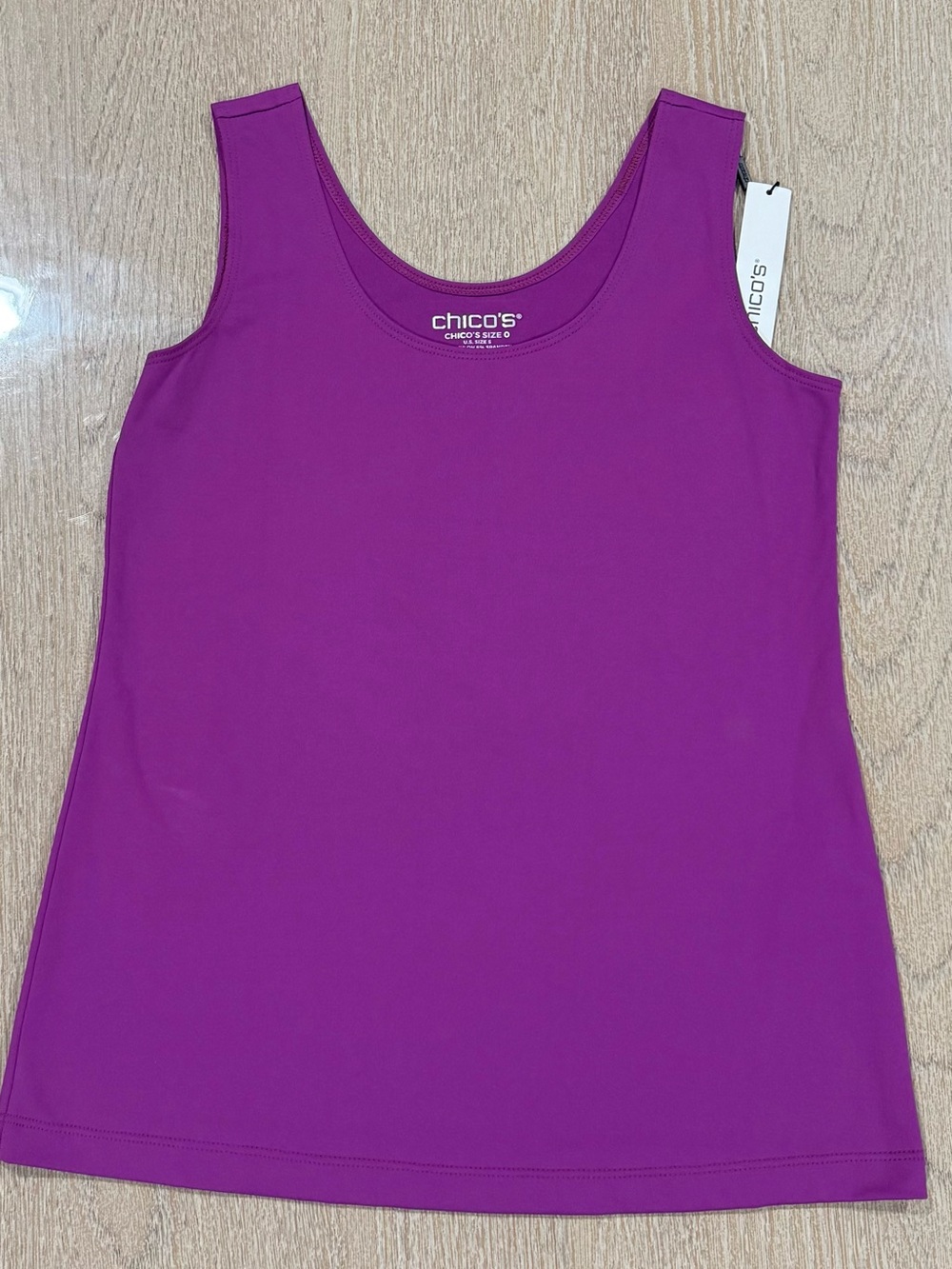 Chico's  Scoop Neck Tank Basic Knit African Violet